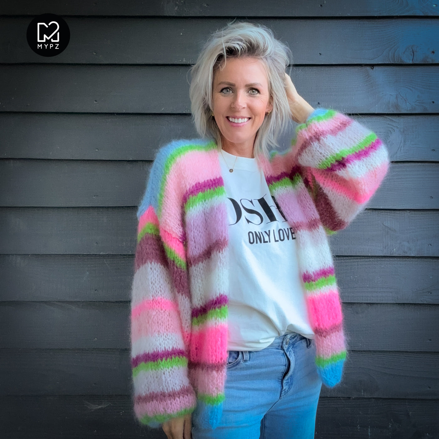 MYPZ Light Mohair cardigan Candy Clouds