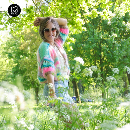 Knitting kit – MYPZ Short Light Mohair Cardigan Faby No10 (ENG-NL-DE)