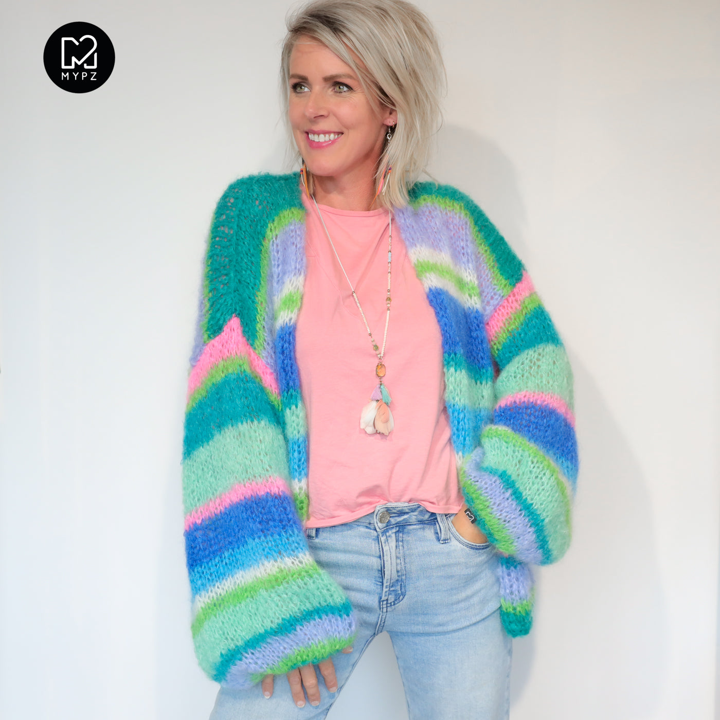 Breipakket – MYPZ Basic Light Mohair Cardigan Shamrock No10 (ENG-NL-DE)
