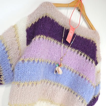 Knitting kit – MYPZ Basic Light Mohair Top Purple No10 (ENG-NL-DE-FR)