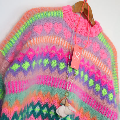 Knitting Kit – Chunky Mohair Pullover Pink Sugar No.6 (ENG-NL-DE)