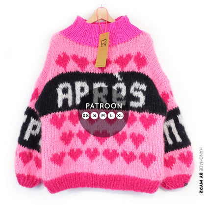 Patroon – MYPZ Chunky Mohair Ski Love Trui Pink No.9 (ENG-NL-DE)
