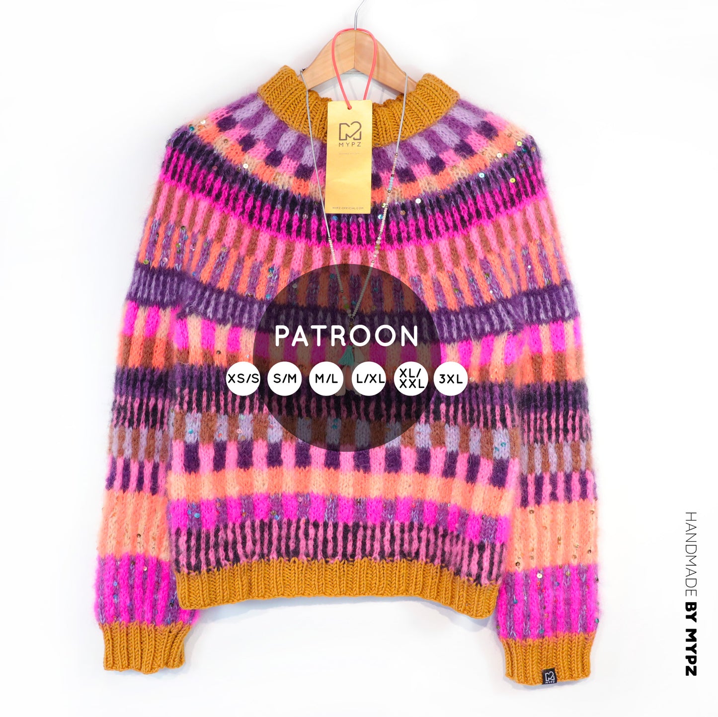Breipatroon – MYPZ top-down sweater Boho Firefly No6 (ENG-NL-DE)