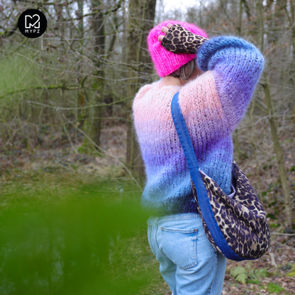 Knit pattern – MYPZ short chunky Mohair cardigan Blue Sky No15 (ENG-NL-DE)