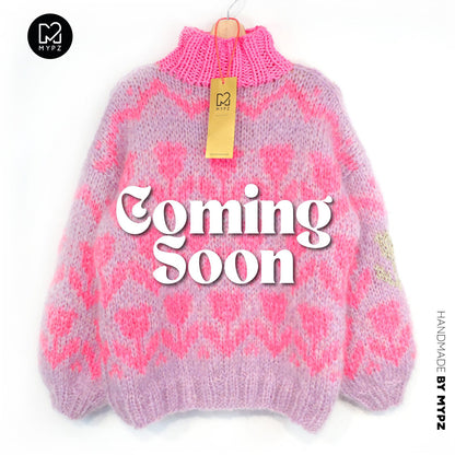 Breipakket – MYPZ Chunky Mohair Pullover Coral Tulips No.9 (ENG-NL-DE)