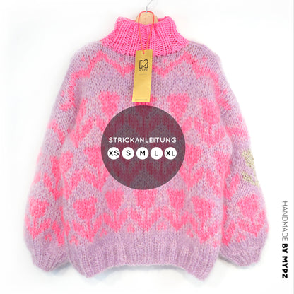 Breipatroon – MYPZ Chunky Mohair Pullover Coral Tulips No.9 (ENG-NL-DE)