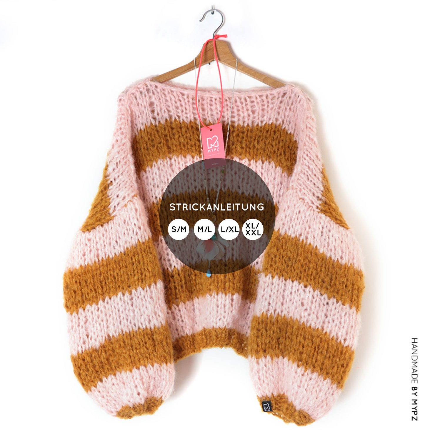 Breipatroon – MYPZ basic BIG chunky mohair trui Apache voor beginners No15 (ENG-NL-FR-ES)