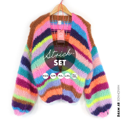 Breipakket – Chunky Mohair Vest Rainbow Medley No.12 (ENG-NL-DE)
