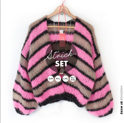 Knitting kit – MYPZ Short Light Mohair Cardigan Zumy No10 (ENG-NL-DE)