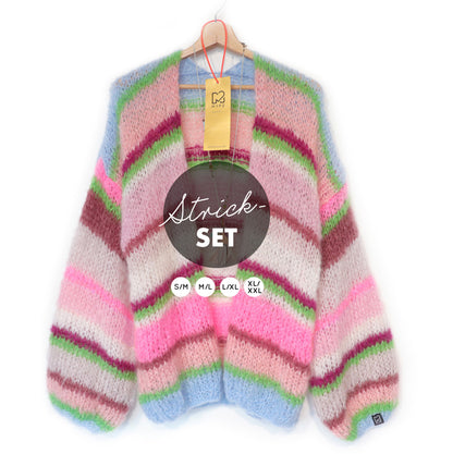 Breipakket – MYPZ Basic Light Mohair Cardigan Candy Clouds No10 (ENG-NL-DE)
