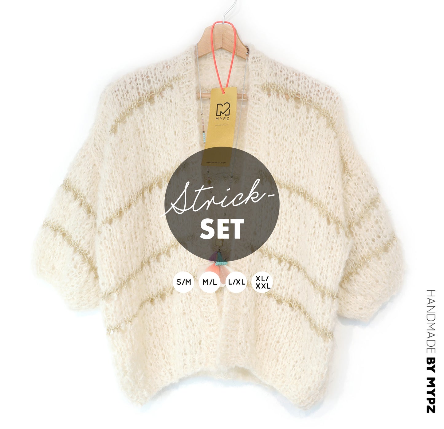 Knitting kit – MYPZ Light Alpaca Cardigan Morning Meadow No10 (ENG-NL-DE)