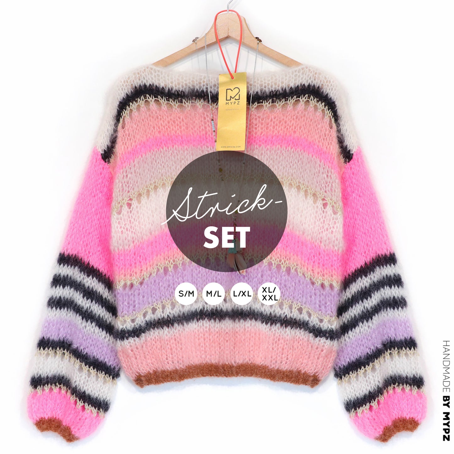 Knitting Kit – MYPZ Basic Light Mohair Pullover Alex no10 (ENG-NL-DE)