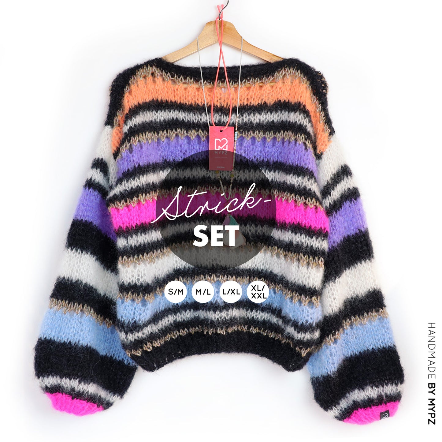 Knitting Kit – MYPZ Basic Light Mohair Pullover Lux no10 (ENG-NL-DE)