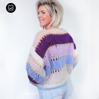 Knitting kit – MYPZ Basic Light Mohair Top Purple No10 (ENG-NL-DE-FR)