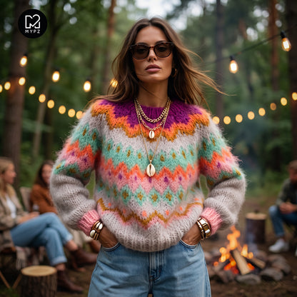 Breipatroon – MYPZ Chunky Topdown Mohair Pullover Snowberry nr.12 (ENG-DE-NL-ES-FR-IT-DA-SV-NO)