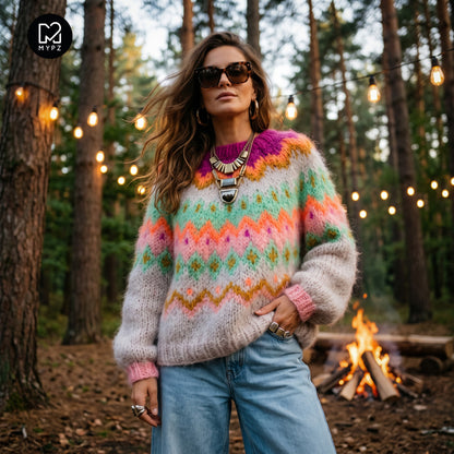 Breipatroon – MYPZ Chunky Topdown Mohair Pullover Snowberry nr.12 (ENG-DE-NL-ES-FR-IT-DA-SV-NO)