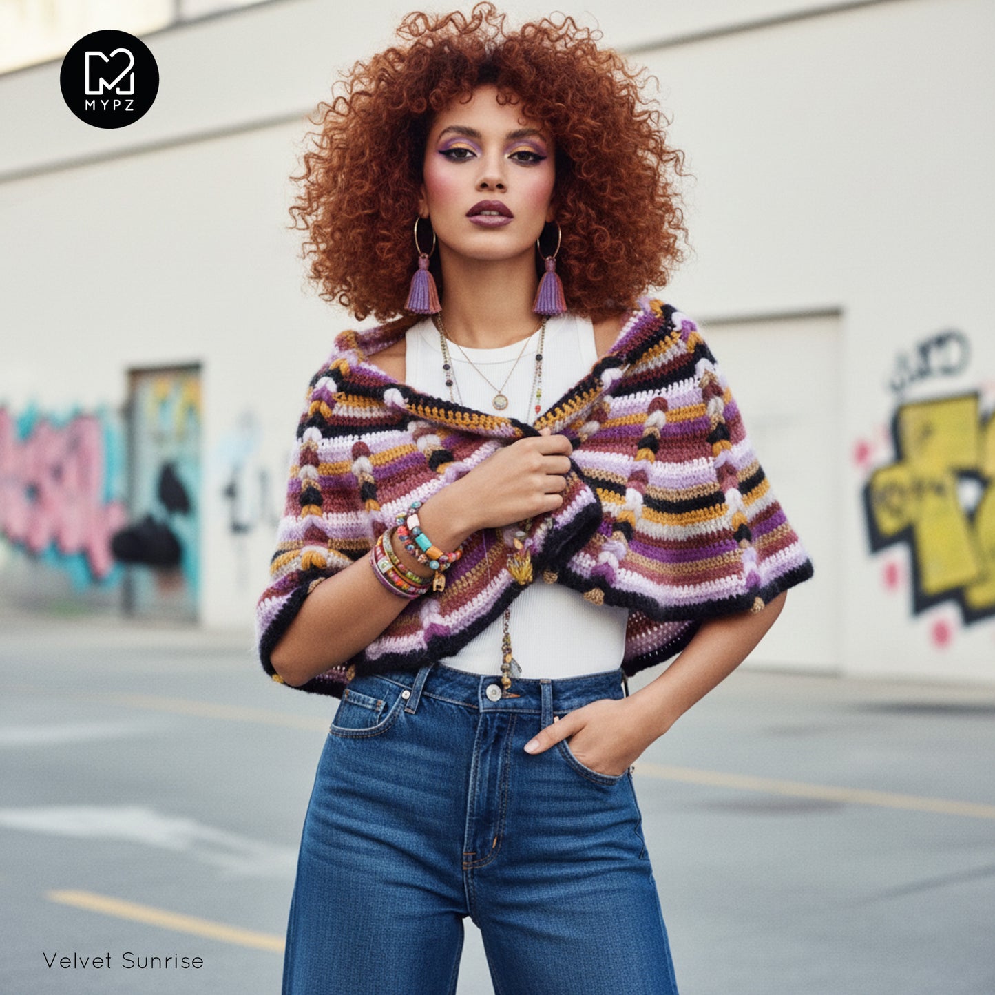 Haakpatroon - MYPZ Boho omslagdoek (ENG-NL-DE-FR-ES)