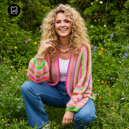 Haakpatroon - MYPZ Hexagon Cardigan Vibrant Soul (ENG-NL-DE)