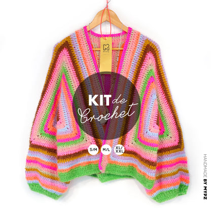 Crochet kit - MYPZ Hexagon Cardigan Vibrant Soul (ENG-NL-DE-FR-ES)