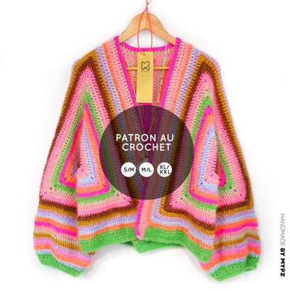 Haakpatroon - MYPZ Hexagon Cardigan Vibrant Soul (ENG-NL-DE)