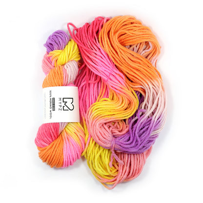 MYPZ Hand-dyed 100% Chunky Merino Wool – Flowers Bloom