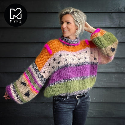 MYPZ Chunky Mohair Pullover Watermelon
