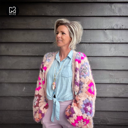 Crochet kit - MYPZ Granny square bomber cardigan Rosalie (ENG-NL)