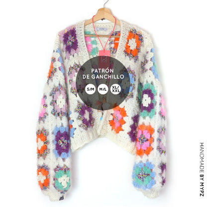 Haakpatroon - MYPZ Dreamy Granny square bomber vest Off White (ENG-NL)