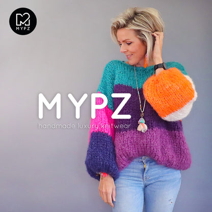 Motif de tricot – Pull basique en mohair épais MYPZ Mila No15 (ENG-NL-DE-FR-ES)