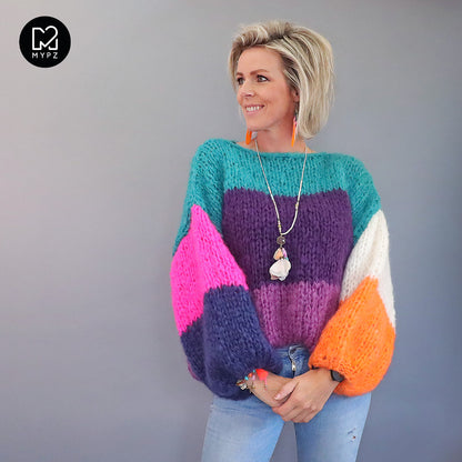 Motif de tricot – Pull basique en mohair épais MYPZ Mila No15 (ENG-NL-DE-FR-ES)