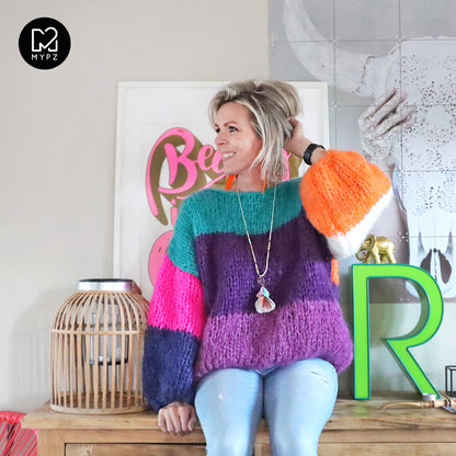 Motif de tricot – Pull basique en mohair épais MYPZ Mila No15 (ENG-NL-DE-FR-ES)