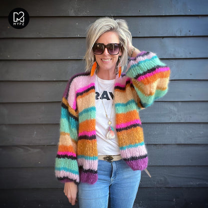 Knitting kit – MYPZ Basic Light Mohair Cardigan Ebony No10 (ENG-NL)