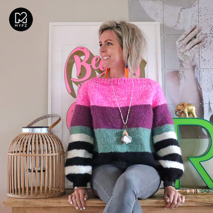 Breipatroon – MYPZ basic rondgebreide trui Bloom No6 (ENG-NL)