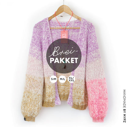 Knitting Kit – MYPZ top-down cardigan Fleecy No.9 (ENG-NL)