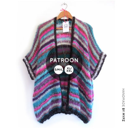 MYPZ breipatroon mohair cardigan island Breeze
