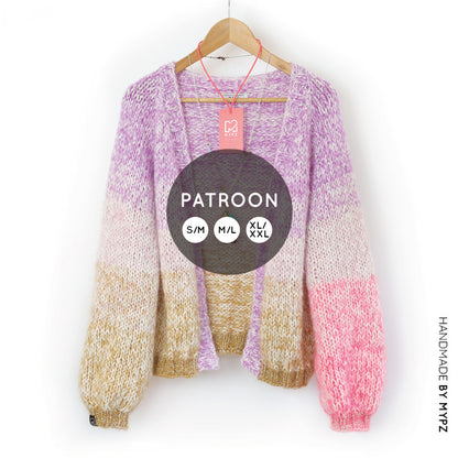 Knit pattern – MYPZ top-down cardigan Fleecy No.9 (ENG-NL)