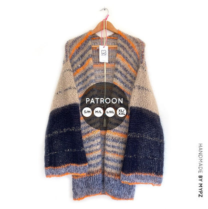 MYPZ breipatroon light mohair boho vest no10