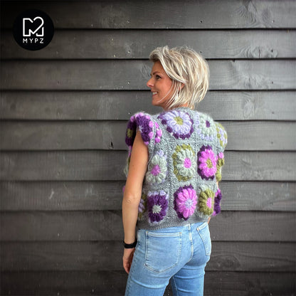 Haakpakket - MYPZ 3D Granny Gilet Daisy Green (ENG-NL)