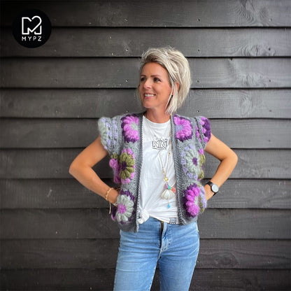 Haakpakket - MYPZ 3D Granny Gilet Daisy Green (ENG-NL)