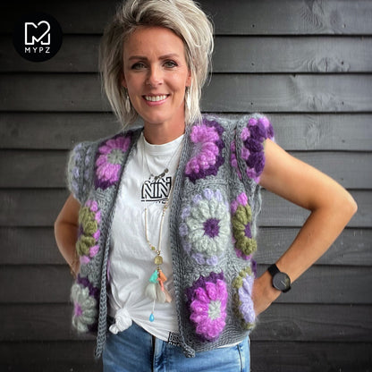 Crochet pattern - MYPZ 3D Granny Gilet Daisy Green (ENG-NL)