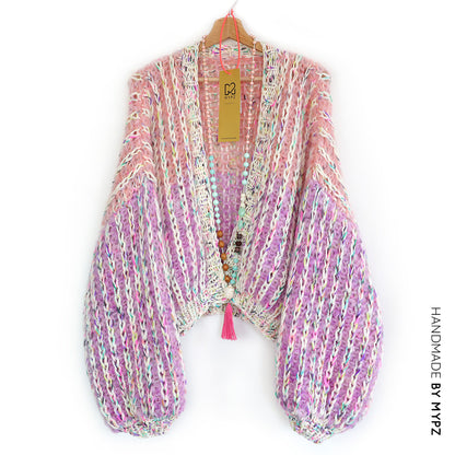 Knitting Kit – MYPZ Short Chunky Mohair Rib Cardigan Blush No.12 (ENG-NL)