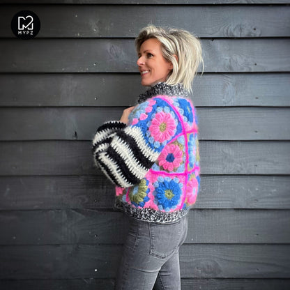 Crochet pattern - MYPZ 3D Granny Cardigan PinkyBlue (ENG-NL)