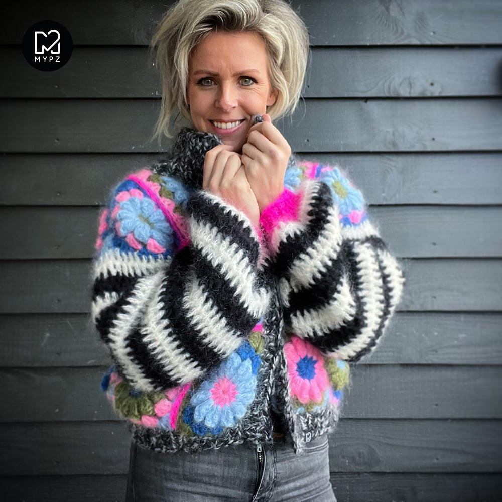 Crochet pattern - MYPZ 3D Granny Cardigan PinkyBlue (ENG-NL)