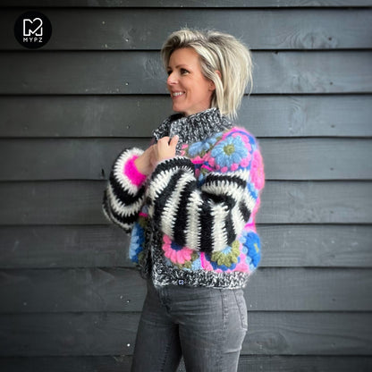 Crochet pattern - MYPZ 3D Granny Cardigan PinkyBlue (ENG-NL)
