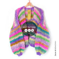Breipatroon – MYPZ kort Chunky Mohair vest Aurora No.15 (ENG-NL)