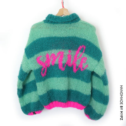 Breipatroon - MYPZ light mohair trui Smiley Green No8 (ENG-NL)