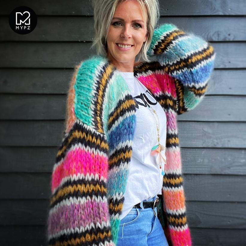 MYPZ Long Chunky Mohair Cardigan Liz