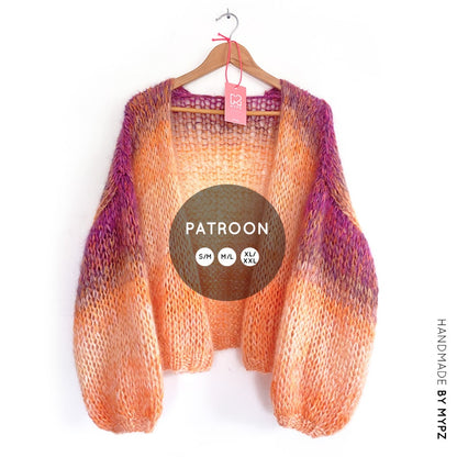 MYPZ breipatroon Chunky Gradient Mohair Cardigan No.15