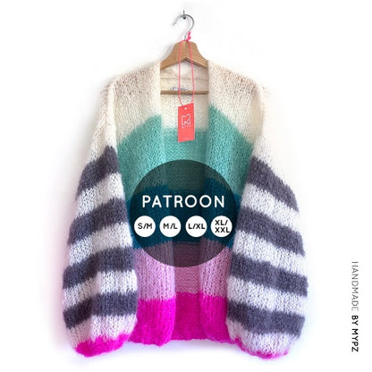 MYPZ breipatroon basic light mohair cardigan flow no10