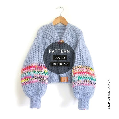 MYPZ pattern kids bomber cardigan